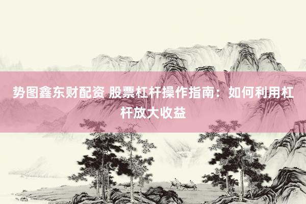 势图鑫东财配资 股票杠杆操作指南：如何利用杠杆放大收益
