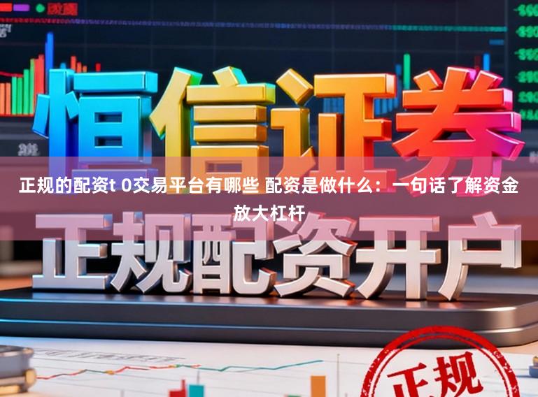正规的配资t 0交易平台有哪些 配资是做什么：一句话了解资金放大杠杆